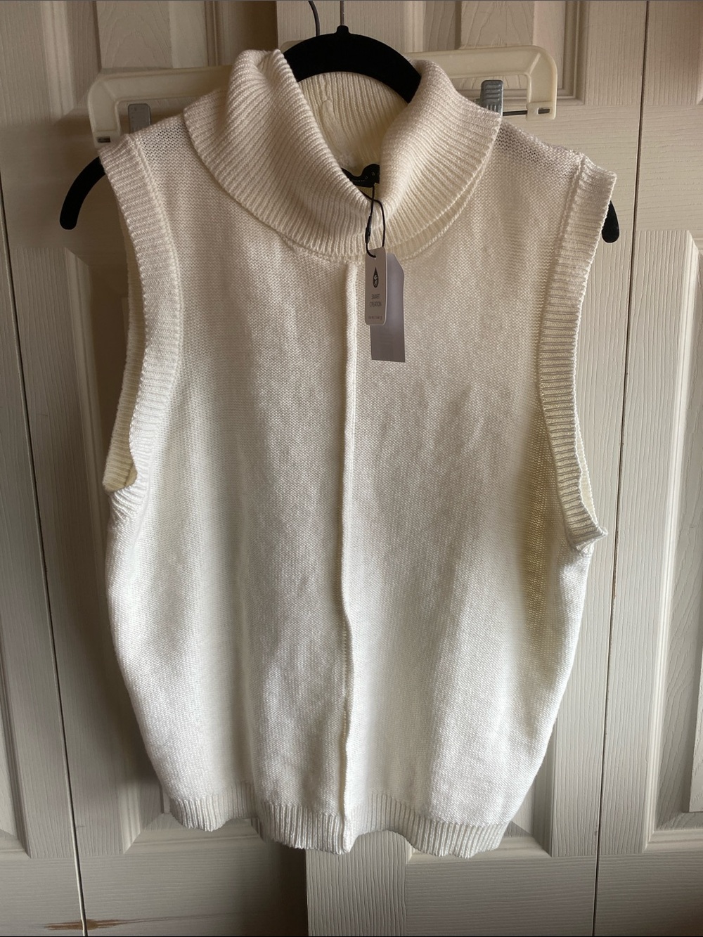 Sanctuary NWT Cotton Sleeveless Cowl Neck Knit Top